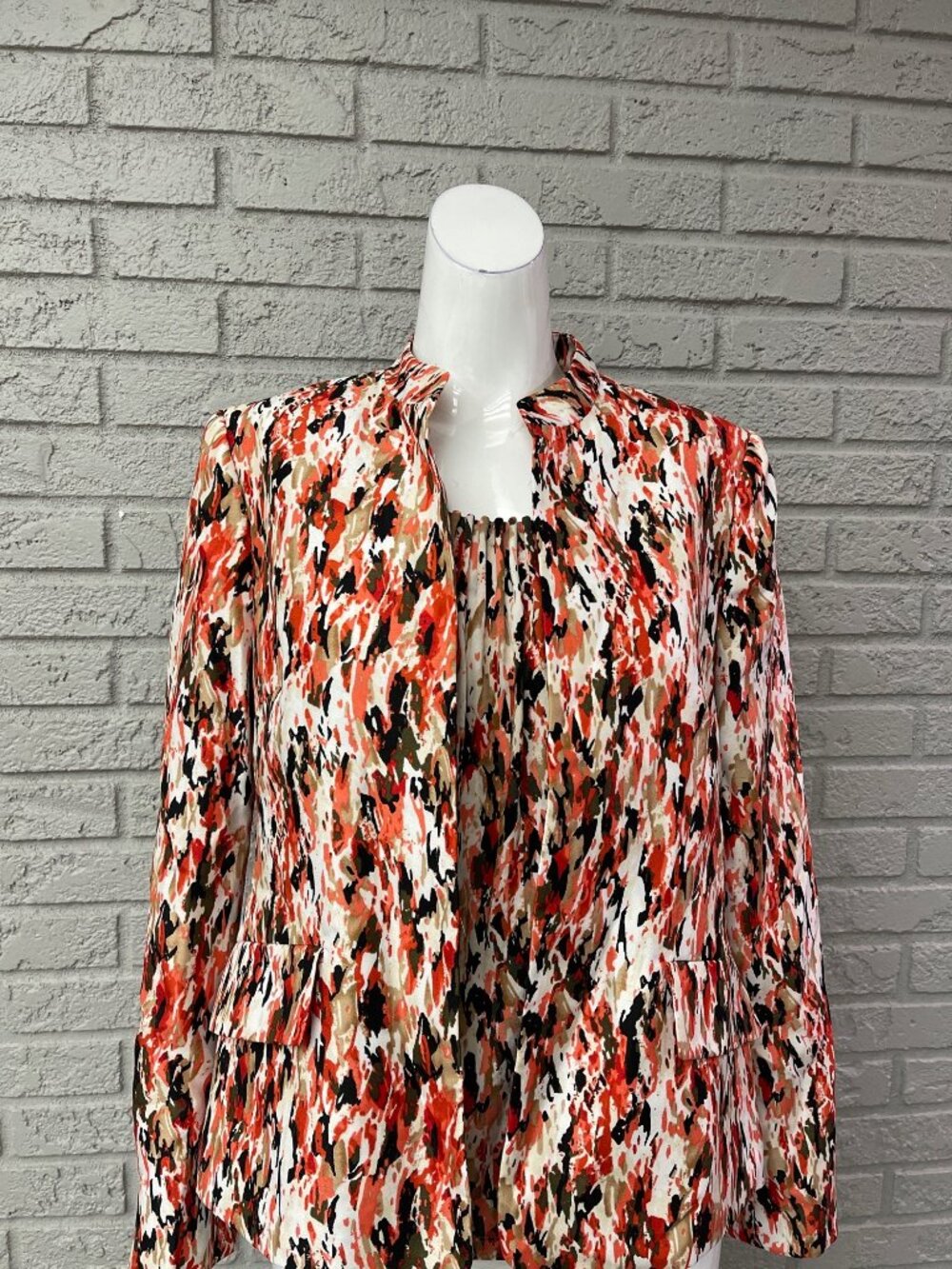 Kasper Women Multicolored Tank & Blazer 2 Pcs Set Size 8 J (XS tank)